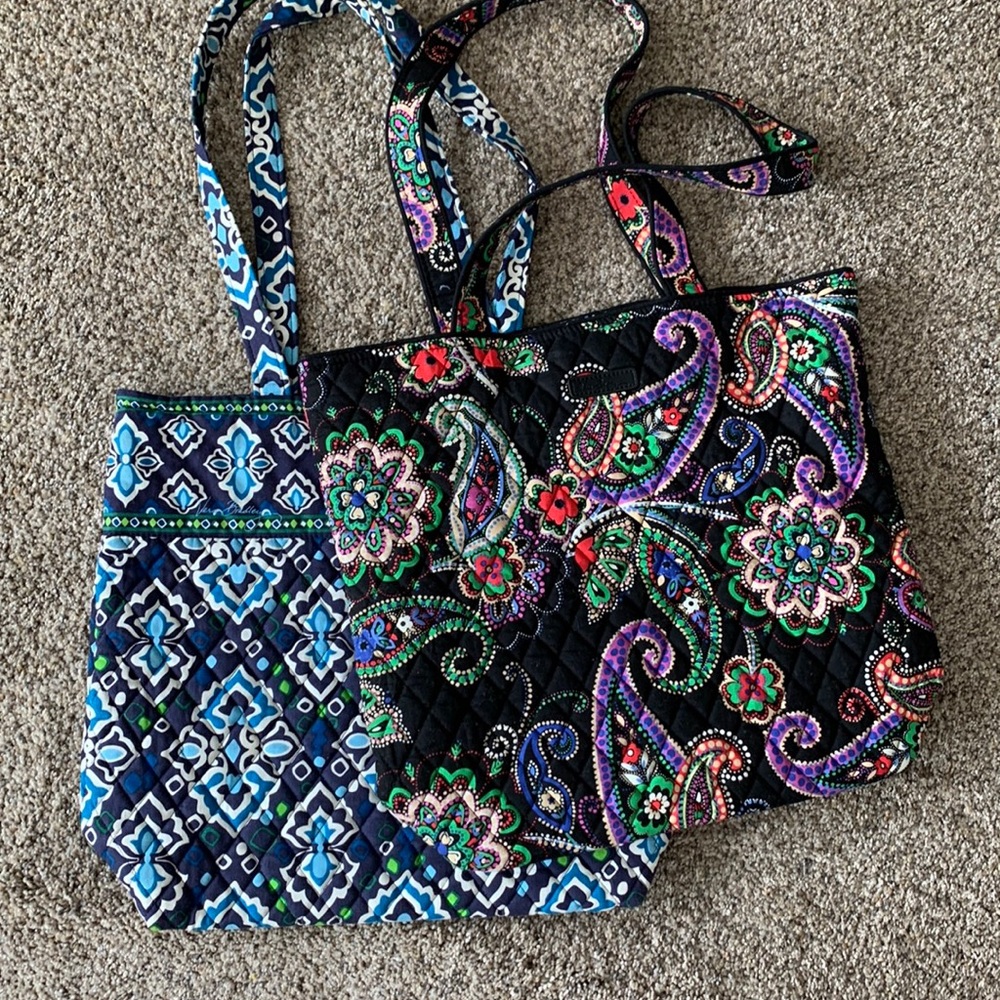Lot of 2 Vera Bradley tote bags.